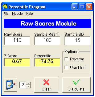 Raw Scores Module